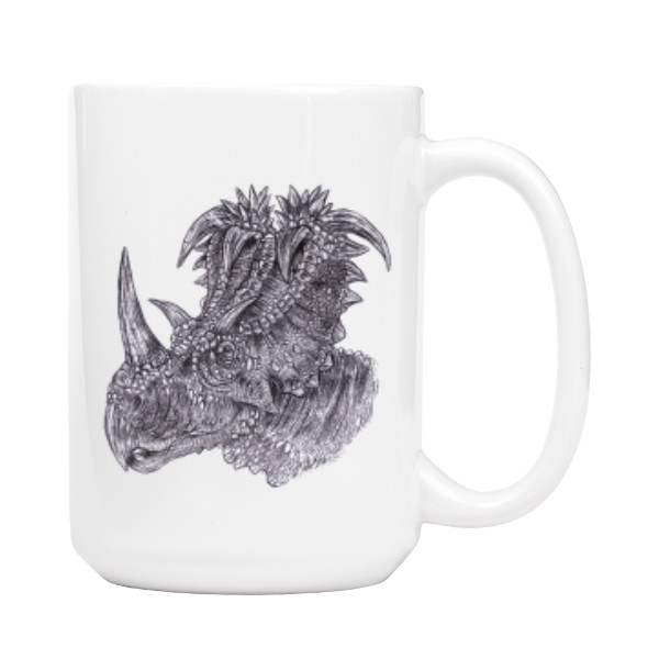 Hrnek velký s potiskem Hrnek Coronosaurus